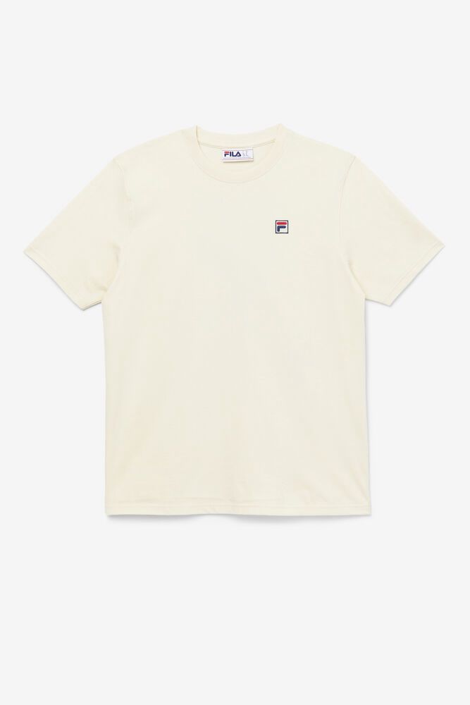 Fila T-Shirt Mens Beige - Quartz - Philippines 0235689-VH